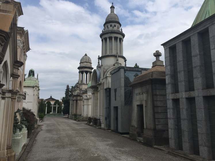Mausoleums in Cimitero Monumentale in Milan