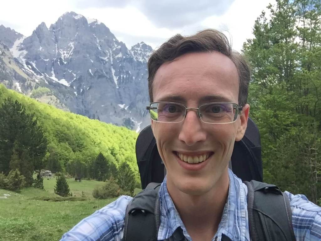 Selfie with Backpack in the Accursed Mountains