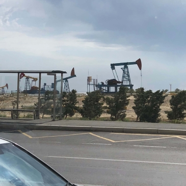 Oil Jacks on the Abşeron Peninsula, Azerbaijan